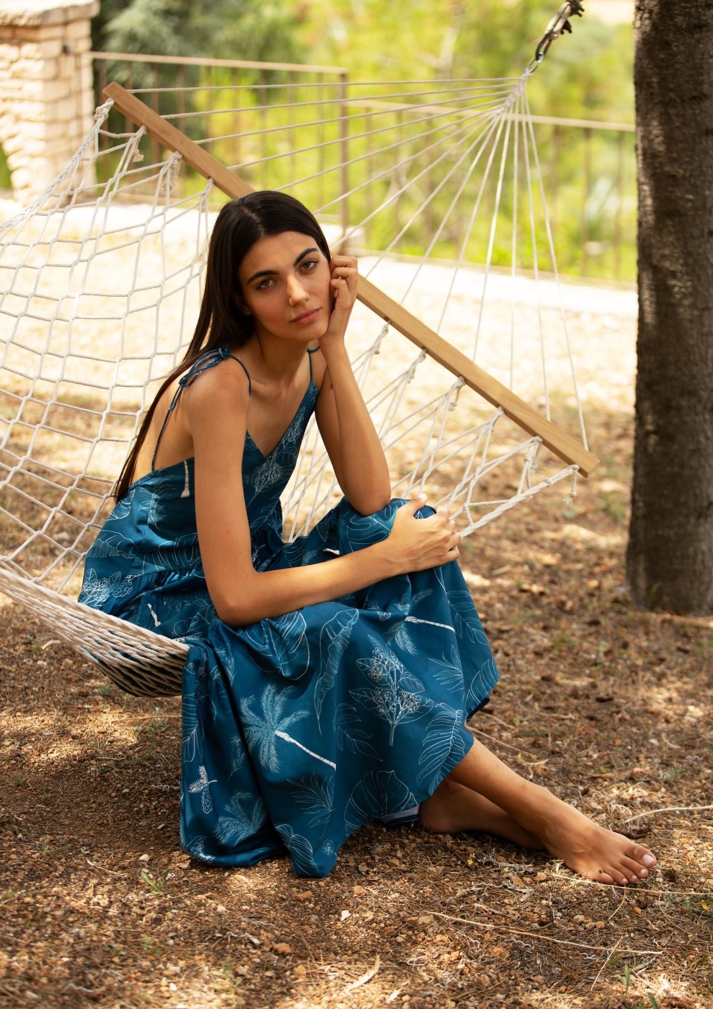 YOLANDA MAXI DRESS - Blue Tropics