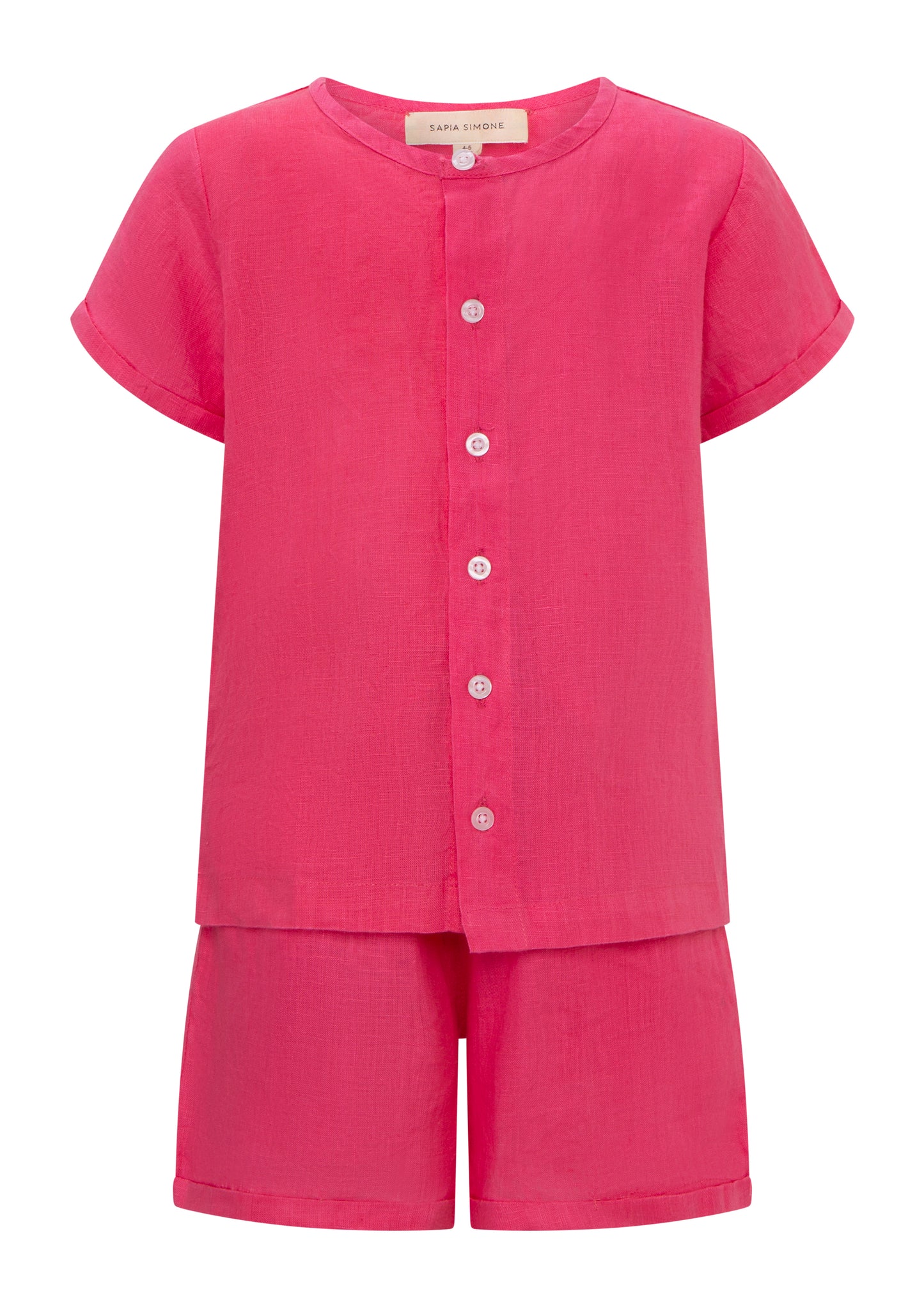 COLOMBO LINEN SHORTS - Hot Pink