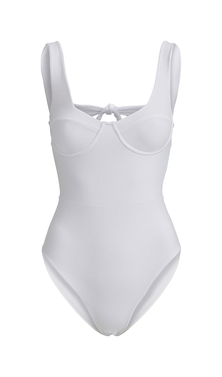 White Swimsuit body suit recycled